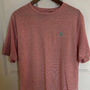 Charleston Threads Men's XL Red & White Striped S/S T-Shirt w/ Embroidered Crab